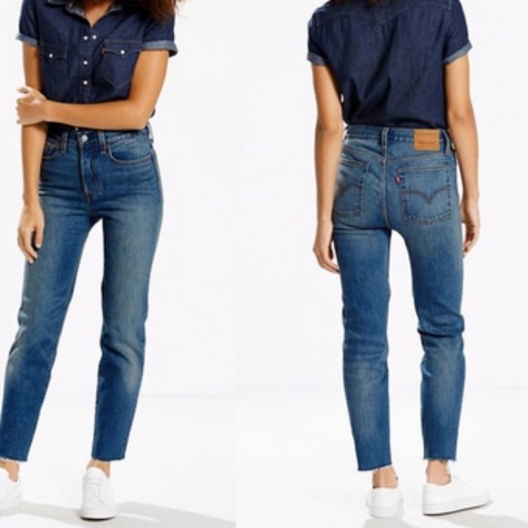 Levi's Denim - Levi’s High Rise Raw Hem White Oak Cone Denim